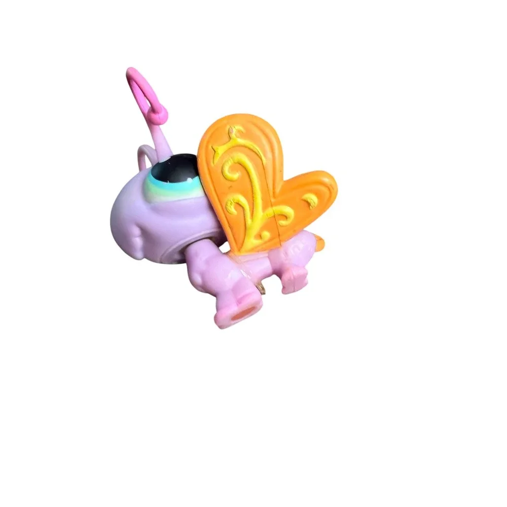 Hasbro Littlest Pet Shop #2437 Purple Butterfly Orange Wings‎ Teal Eyes LPS Toy